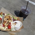 Greek Salad & Loganberry Juice ~ Angelina's