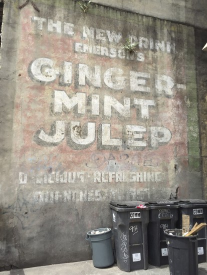Old Ginger Mint Tulep Mural in the French Quarter