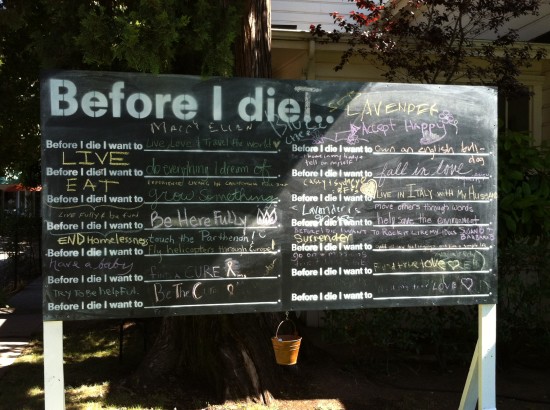 Before I Die . . at Porch Gallery